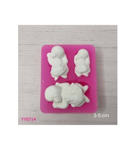 YY071 Üçlü Uyuyan Bebek Silikon Kalıp