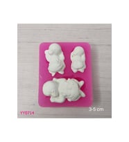 YY071 Üçlü Uyuyan Bebek Silikon Kalıp