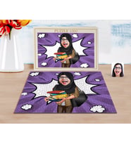 BK Gift Kişiye Özel Tesettürlü Kadın Öğretmen Karikatürlü 1000 Parça Profesyonel Puzzle-2