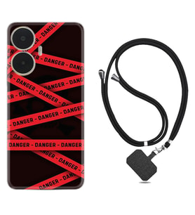 Realme C55 Kılıf Resimli Boyun Askılı İpli Desenli Silikon Danger 1372