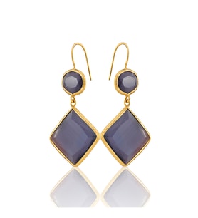 Kadir Jewellery 22 Ayar Altın Kaplama Kadın Sallantılı Küpe -El İşçiliği Ve Hipoalerjenik Küpe