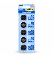 CR2032 Süper Lityum 3V 5’li Kart Düğme Pil