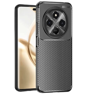 Newface Tecno Spark 30 Kılıf Auto Focus Karbon Kapak - Siyah