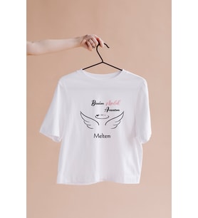Melek Annem Tasarımlı Tişört Kişiye Özel ( Unisex - Büyük - Çocuk )