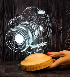 Fotoğrafçı Hediyesi DSLR Fotoğraf Makinesi Kişiye Özel 3D Led Lamba