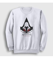 Presmono Unisex Beyaz Robe Assassin's Creed Sweatshirt 24350tt
