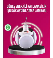 Solar Ve Usb Şarjlı Su Geçirmez Katlanabilir Led Lamba