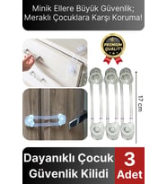 Yeni Üretim Ayarlanır Çekmece Dolap Kapağı Koruma Aparatı Bebek Çocuk Güvenlik Kilidi 3 Adet 17 Cm