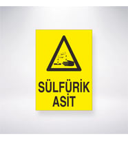 Sülfirik Asit 21x28 Arkası Yapışkanlı Levha