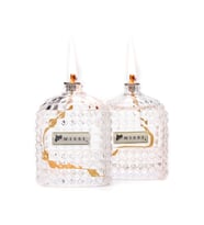 2'li Palo Santo Kokulu Oval Kristal Cam Şişe Kandil Seti (2x100 ml)