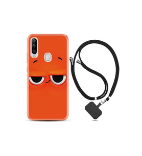 General Mobile Gm20 Pro Kılıf Resimli Desenli Silikon Boyun Askılı Orange 1830