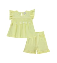Civil Baby Gipeli Püsküllü 6-18 Ay Takım - Sarı