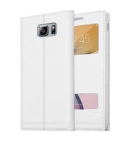 Samsung Galaxy Note 5 Uyumlu Pencereli Kapaklı Magnum Kılıf (Beyaz)