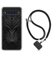 TCL 10L 10 Plus 10SE 20E 20SE 30 L7 Kılıf Boyun Askılı Silikon Black Fox 1325