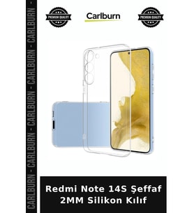 Redmi Note 14S Şeffaf 2MM Silikon Kılıf Cep Kapağı Cihaz Aksesuarı Mobil Aksesuar