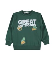 Civil Boys Erkek Çocuk Great Baskılı 2-5 Yaş Sweatshirt - Yeşil