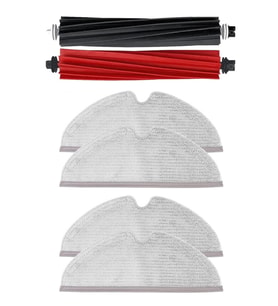 Roborock Q8 & Q8 Max Uyumlu 1 Adet Ana Fırça 4 Adet Mop Fiber Paspas