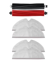 Roborock Q8 & Q8 Max Uyumlu 1 Adet Ana Fırça 4 Adet Mop Fiber Paspas