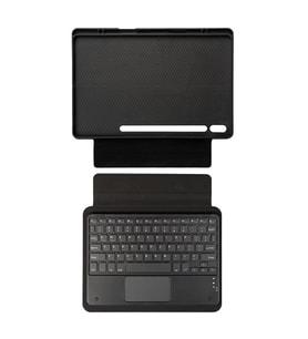 Galaxy Tab S10 Border Keyboard Bluetooh Bağlantılı Standlı Klavyeli Tablet Kılıfı (Siyah)