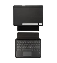 Galaxy Tab S10 Border Keyboard Bluetooh Bağlantılı Standlı Klavyeli Tablet Kılıfı (Siyah)