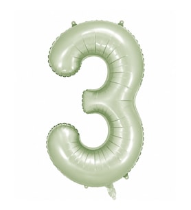 3 Rakam Folyo Balon Yeşil Rengi (76 cm)