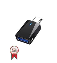 Torima YD-70 Siyah USB To Type-C Mini Telefon Çevirici Adaptör