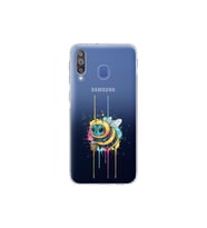 Samsung Galaxy M30 ile uyumlu Splash arı tasarımlı şeffaf silikon kılıf