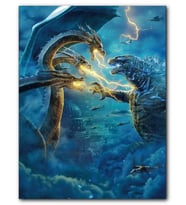 Cakatablo MDF (Ahşap) Tablo Godzilla Canavarların Kralı Film Görseli,