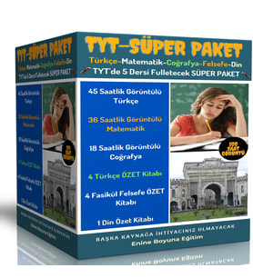 2025 TYT Süper Paket (100 Saat Anlatım + 9 Kitap Özeti KİTABI)
