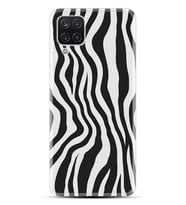 Kılıfland Samsung Galaxy A12 Kılıf Silikon Resimli Kapak Zebra Pattern Stok 1087