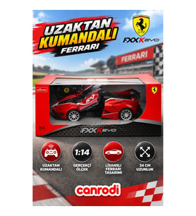 79200 Uzaktan Kumandalı Ferrari FXX K Evo Araba 34 cm 1:14 -canrodi