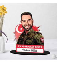 Kişiye Özel Askere Hediye Karikatürlü Biblo
