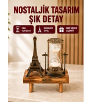 Klasik Tasarımlı Ahşap Kum Saati – Ev Ofis İçin Masaüstü Aksesuarı