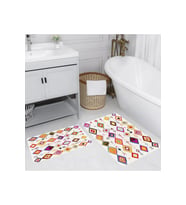 Rovigo Home Dijital Baskılı 2'li Banyo paspas Takımı RVG5210 (Beyaz)