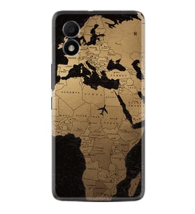 TCL 303 Kılıf Silikon Desen Özel Seri Map Planet 1656