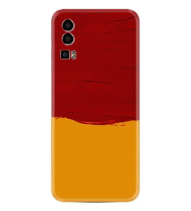 General Mobile Gm 23 Kılıf Silikon Desen Özel Seri Sarı Kırmızı Boya 1708
