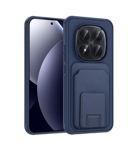 Redmi Note 15 Pro Kılıf Deri Dokulu ve Kartlıklı BiKart TPU Premium Kapak