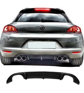 Vw Scirocco Mk1 Difüzör Difizör Plastik Parlak Siyah Sağ Sol Çiftli 2008-2013 Arka-bodykit-ek-karlık
