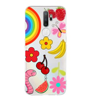 PrintiFy Oppo A9 2020  ile Uyumlu 1mm Slim Fit Water Color 5 Baskılı Şeffaf  Kılıf