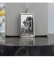 Gümüş  Tarot (Queen of Cups) Kupa Kraliçesi Kolye