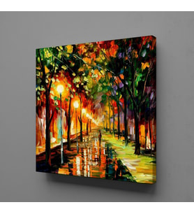 RENKLİ AĞAÇLAR KANVAS TABLO 180x180cm