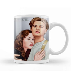 Movie Lover Rose And Jack Titanic Kupa Bardak Porselen