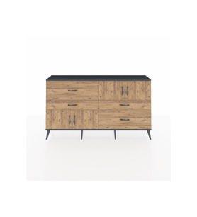 Arges Konsol 2 Raflı 4 Çekmeceli 4 Kapaklı 176x30x99 Antrasit-Çam