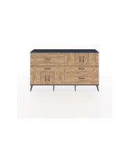 Arges Konsol 2 Raflı 4 Çekmeceli 4 Kapaklı 176x30x99 Antrasit-Çam