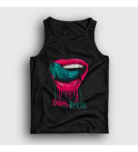 Presmono Unisex Siyah Tongue Dil Dudak Falling In Reverse Atlet 504528tt