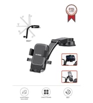 Torima JX-053 Siyah Araç İçi Vantuzlu 360 Derece Telefon Tutucu