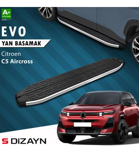 S-Dizayn Citroen E-C5 Aircross Elektrikli Evo Krom Yan Basamak 193 Cm 2024 Üzeri A+ Kalite
