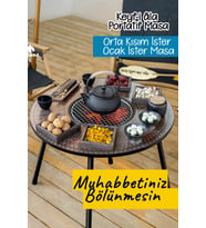 - Portatif Taşınabilir Keyf-i Ala Kamp Mangal Masası 80cm x 50 cm