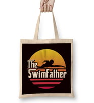 Swimfather Swimmer Swimming Pool Athlete Swim Water Sports Bez Çanta Uzun Saplı