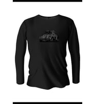 Efsane Volkswagen Beettle 53 Baskılı Erkek Siyah Uzun Kol Bisiklet Yaka T-Shirt